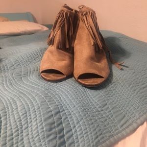Peep toe heels size ten